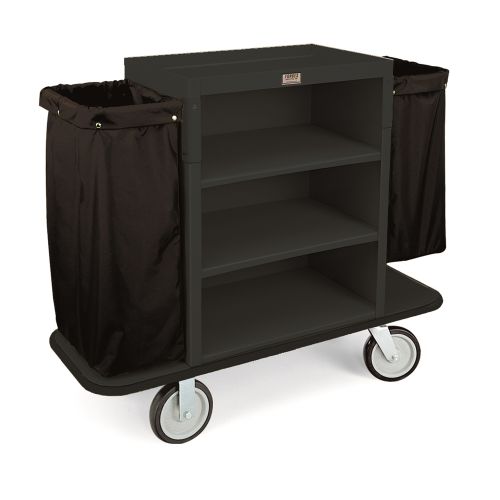 Forbes® Plastic Housekeeping Cart, Black